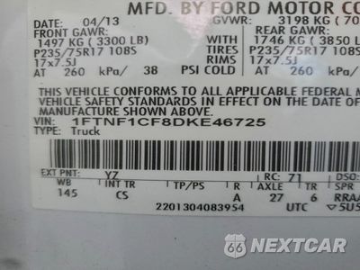 Zdjęcie 12 z 12 samochodu: 2013 FORD F150 VIN:1FTNF1CF8DKE46725 - miniatura