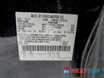 Zdjęcie 13 z 13 samochodu: 2020 FORD EDGE SEL VIN:2FMPK3J91LBA17203 - miniatura