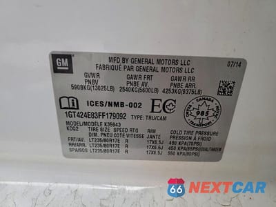 Zdjęcie 10 z 10 samochodu: 2015 GMC SIERRA K3500 DENALI VIN:1GT424E83FF179092 - miniatura
