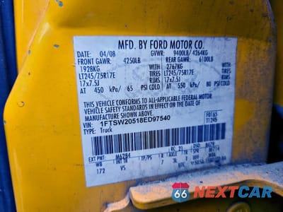 Zdjęcie 13 z 13 samochodu: 2008 FORD F250 SUPER DUTY VIN:1FTSW20518ED97540 - miniatura