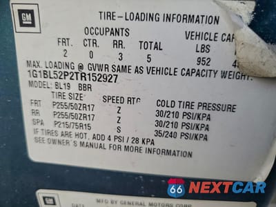 Zdjęcie 12 z 14 samochodu: 1996 CHEVROLET CAPRICE / IMPALA CLASSIC SS VIN:1G1BL52P2TR152927 - miniatura