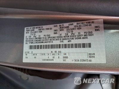 Zdjęcie 13 z 15 samochodu: 2021 FORD ESCAPE SE VIN:1FMCU9G66MUA91513 - miniatura
