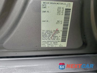 Zdjęcie 12 z 12 samochodu: 2015 NISS ALTIMA 2.5 VIN:1N4AL3AP4FN923284 - miniatura