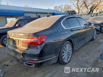 Trzecie zdjęcie samochodu z tyłu: 2018 BMW 740 I VIN:WBA7E2C54JG742541 - miniatura