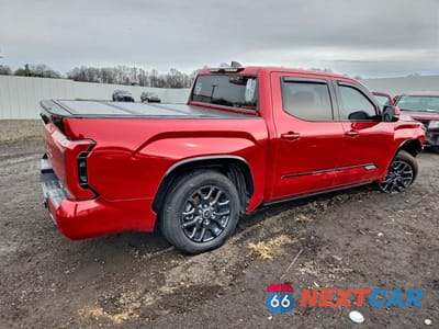 Trzecie zdjęcie samochodu z tyłu: 2023 TOYOTA TUNDRA PLATINUM VIN:5TFNA5DB6PX124982 - miniatura