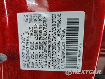 Zdjęcie 14 z 17 samochodu: 2022 HONDA CR-V EXL VIN:5J6RW2H8XNA007920 - miniatura
