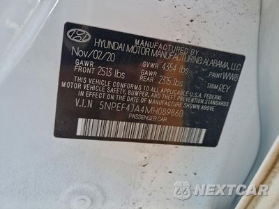 Zdjęcie 12 z 12 samochodu: 2021 HYUNDAI SONATA SEL VIN:5NPEF4JA4MH089860 - miniatura