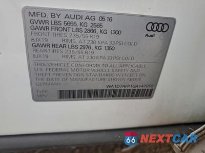 Zdjęcie 13 z 14 samochodu: 2016 AUDI Q5 PREMIUM PLUS S-LINE VIN:WA1D7AFP1GA147059 - miniatura