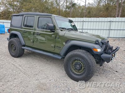 Czwarte zdjęcie samochodu z boku: 2021 JEEP WRANGLER UNLIMITED SPORT VIN:1C4HJXDG2MW828781 - miniatura