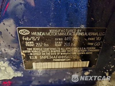 Zdjęcie 13 z 15 samochodu: 2017 HYUNDAI SONATA SPORT VIN:5NPE34AF4HH560237 - miniatura