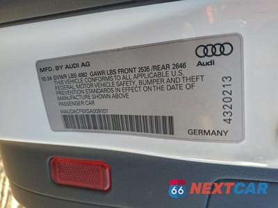 Zdjęcie 12 z 12 samochodu: 2025 AUDI A5 PREMIUM 45 VIN:WAUDACF5XSA009107 - miniatura