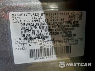 Zdjęcie 12 z 15 samochodu: 2017 NISSAN SENTRA S VIN:3N1AB7AP3HL658075 - miniatura