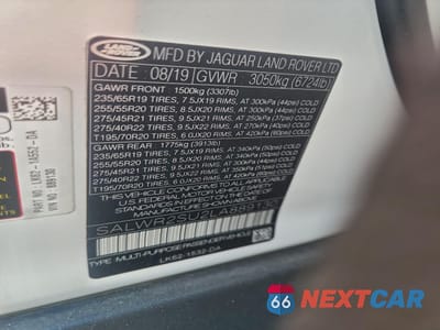Zdjęcie 13 z 13 samochodu: 2020 LAND ROVER RANGE ROVER SPORT HSE VIN:SALWR2SU2LA889130 - miniatura