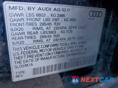 Zdjęcie 13 z 13 samochodu: 2017 AUDI Q7 PREMIUM PLUS VIN:WA1LAAF75HD051626 - miniatura