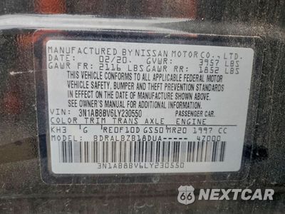 Zdjęcie 12 z 15 samochodu: 2020 NISSAN SENTRA S VIN:3N1AB8BV6LY230550 - miniatura