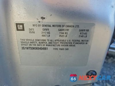 Zdjęcie 12 z 12 samochodu: 2006 CHEVROLET IMPALA LT VIN:2G1WT55K969404981 - miniatura
