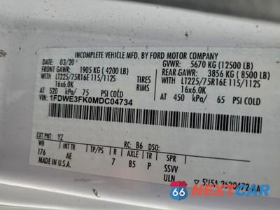 Zdjęcie 13 z 13 samochodu: 2021 FORD E350 DELIVERY TRUCK VIN:1FDWE3FK0MDC04734 - miniatura