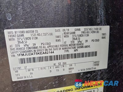 Zdjęcie 13 z 13 samochodu: 2019 FORD EXPEDITION LIMITED VIN:1FMJU2AT5KEA82144 - miniatura