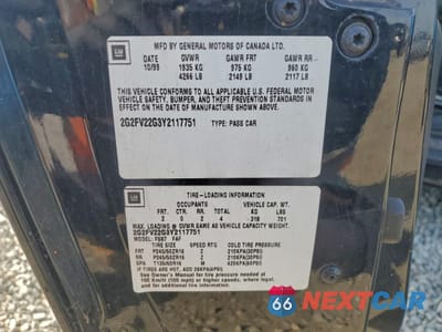 Zdjęcie 12 z 12 samochodu: 2000 PONTIAC FIREBIRD FORMULA VIN:2G2FV22G3Y2117751 - miniatura