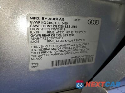 Zdjęcie 13 z 13 samochodu: 2023 AUDI Q5 PRESTIGE 45 VIN:WA1FAAFYXP2175309 - miniatura
