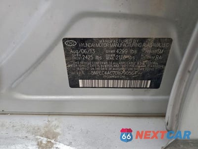 Zdjęcie 13 z 13 samochodu: 2013 HYUNDAI SONATA SE VIN:5NPEC4AC7DH790564 - miniatura