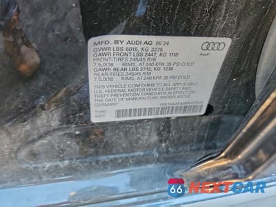 Zdjęcie 13 z 13 samochodu: 2024 AUDI A4 ALLROAD PREMIUM PLUS VIN:WA18AAF40RA127526 - miniatura