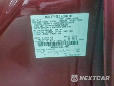 Zdjęcie 13 z 13 samochodu: 2014 FORD FLEX LIMITED VIN:2FMGK5D8XEBD35483 - miniatura