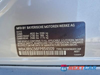 Zdjęcie 12 z 12 samochodu: 2015 BMW 328 XI SULEV VIN:WBA3B5C56FP654509 - miniatura