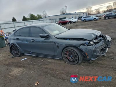 Czwarte zdjęcie samochodu z boku: 2025 BMW M3 COMPETITION VIN:WBS33HJ02SFU15654 - miniatura