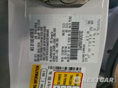 Zdjęcie 12 z 12 samochodu: 2016 FORD FUSION SE VIN:3FA6P0HD7GR242782 - miniatura