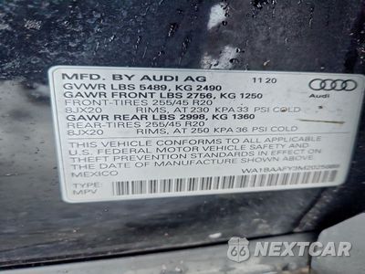 Zdjęcie 13 z 13 samochodu: 2021 AUDI Q5 PREMIUM PLUS VIN:WA1BAAFY3M2025889 - miniatura