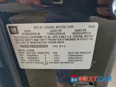 Zdjęcie 12 z 14 samochodu: 2006 GMC ENVOY VIN:1GKDS13S362332224 - miniatura