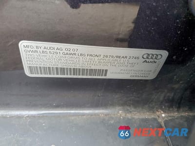 Zdjęcie 12 z 12 samochodu: 2007 AUDI A6 3.2 QUATTRO VIN:WAUDH74F17N124659 - miniatura