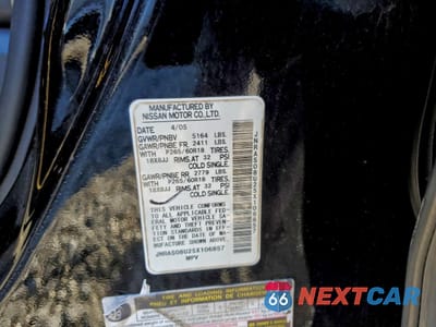 Zdjęcie 13 z 13 samochodu: 2005 INFINITI FX35 VIN:JNRAS08U25X106857 - miniatura