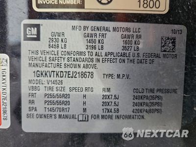Zdjęcie 13 z 13 samochodu: 2014 GMC ACADIA DENALI VIN:1GKKVTKD7EJ218678 - miniatura