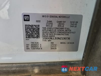 Zdjęcie 12 z 13 samochodu: 2022 GMC ACADIA AT4 VIN:1GKKNLLS3NZ136736 - miniatura