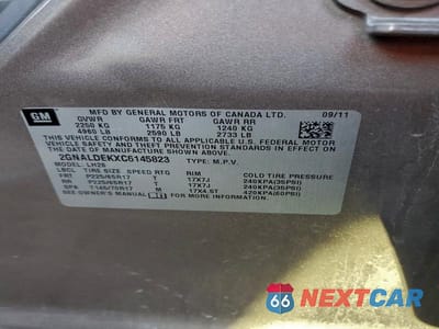 Zdjęcie 25 z 26 samochodu: 2012 CHEVROLET EQUINOX LT VIN:2GNALDEKXC6145823 - miniatura