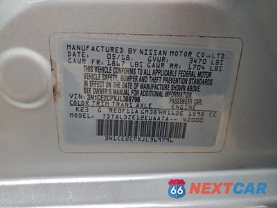 Zdjęcie 12 z 12 samochodu: 2018 NISSAN VERSA NOTE S VIN:3N1CE2CPXJL369796 - miniatura
