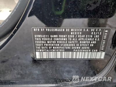 Zdjęcie 12 z 13 samochodu: 2012 VOLKSWAGEN JETTA SE VIN:3VWDP7AJ1CM107053 - miniatura