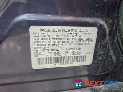 Zdjęcie 12 z 12 samochodu: 2010 INFINITI G37 SEDAN BASE VIN:JN1CV6AP3AM204317 - miniatura