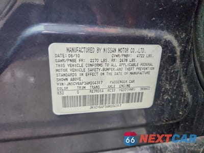 Zdjęcie 12 z 12 samochodu: 2010 INFINITY G37 SEDAN BASE VIN:JN1CV6AP3AM204317 - miniatura