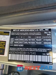 Zdjęcie 13 z 13 samochodu: 2018 MERCEDES-BENZ GLE 350 4MATIC VIN:4JGDA5HB3JB157590 - miniatura