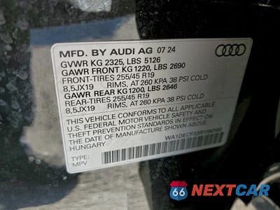Zdjęcie 13 z 13 samochodu: 2024 AUDI Q3 PREMIUM S LINE 45 VIN:WA1DECF33R1190190 - miniatura