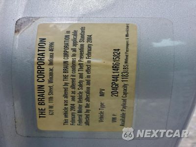 Zdjęcie 13 z 13 samochodu: 2004 DODGE GRAND CARAVAN SXT VIN:2D4GP44L14R615824 - miniatura