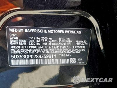 Zdjęcie 13 z 14 samochodu: 2025 BMW X3 30 XDRIVE VIN:5UX53GP02S9Z59814 - miniatura