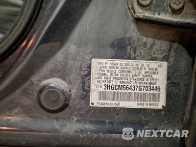 Zdjęcie 12 z 12 samochodu: 2007 HONDA ACCORD LX VIN:3HGCM56437G703446 - miniatura