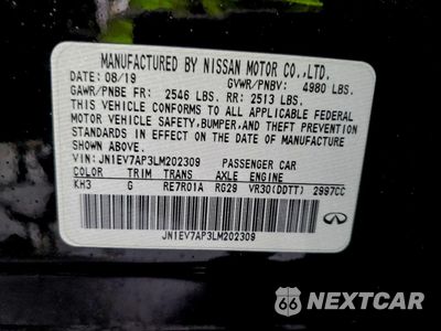 Zdjęcie 12 z 14 samochodu: 2020 INFINITI Q50 PURE VIN:JN1EV7AP3LM202309 - miniatura