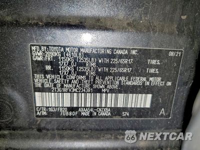 Zdjęcie 13 z 13 samochodu: 2021 TOYOTA RAV4 LE VIN:2T3G1RFV3MC234381 - miniatura