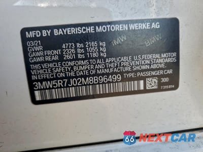 Zdjęcie 12 z 12 samochodu: 2021 BMW 330XI VIN:3MW5R7J02M8B96499 - miniatura