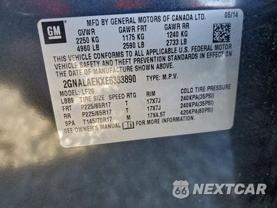 Zdjęcie 13 z 14 samochodu: 2014 CHEVROLET EQUINOX LS VIN:2GNALAEKXE6333890 - miniatura